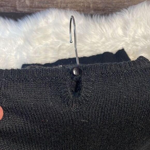 Anytime Glitz Ladies Black Sweater, Black with gold and Silver Glitz, Size L - Picture 4 of 5